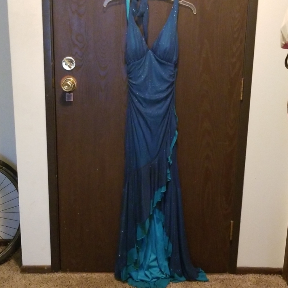 City Triangles Blue/Teal Dress